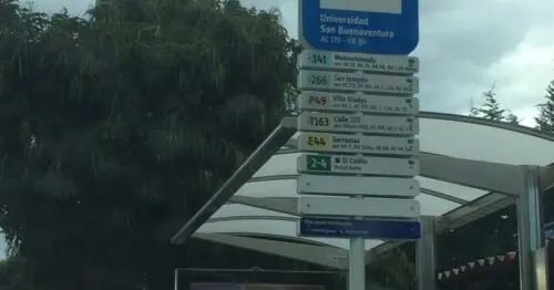 PARADERO SITP UNIVERSIDAD SAN BUENAVENTURA  318A01